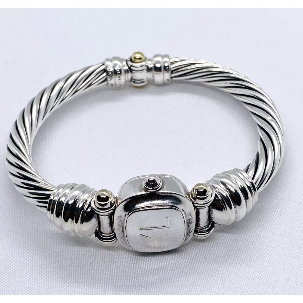 David Yurman Hinge Watch Case Bangle Bracelet 925 585 14k XLarge